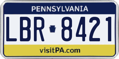 PA license plate LBR8421
