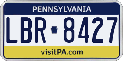 PA license plate LBR8427