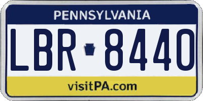 PA license plate LBR8440