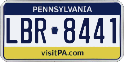 PA license plate LBR8441