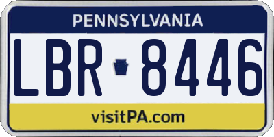 PA license plate LBR8446