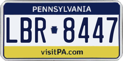 PA license plate LBR8447