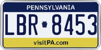 PA license plate LBR8453