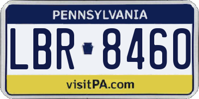 PA license plate LBR8460