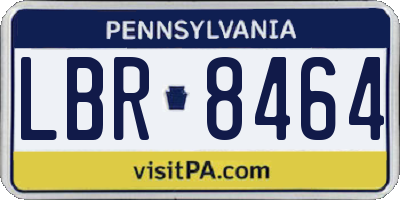 PA license plate LBR8464