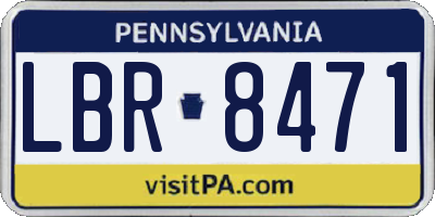 PA license plate LBR8471