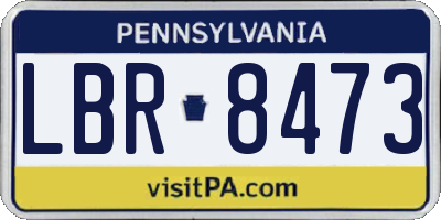 PA license plate LBR8473