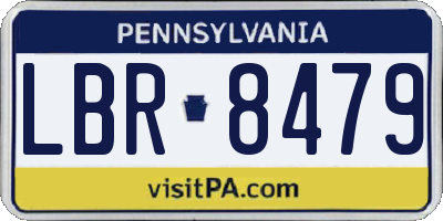 PA license plate LBR8479