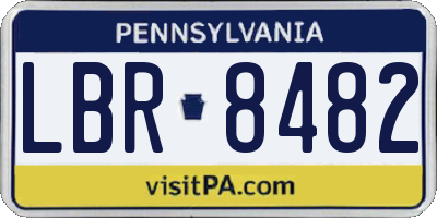 PA license plate LBR8482