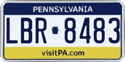 PA license plate LBR8483