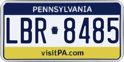 PA license plate LBR8485