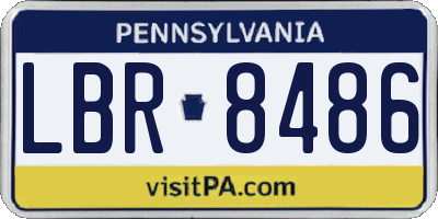 PA license plate LBR8486