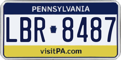 PA license plate LBR8487