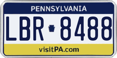 PA license plate LBR8488