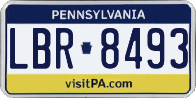 PA license plate LBR8493