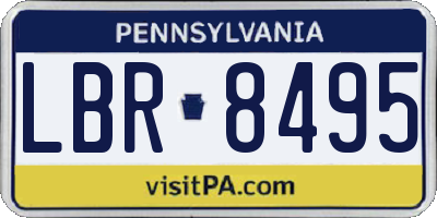 PA license plate LBR8495