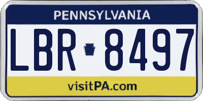 PA license plate LBR8497