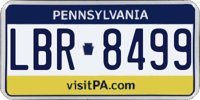 PA license plate LBR8499