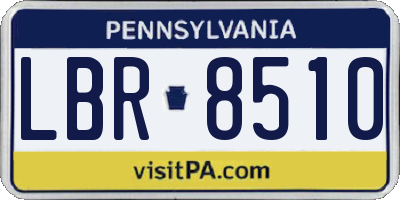 PA license plate LBR8510