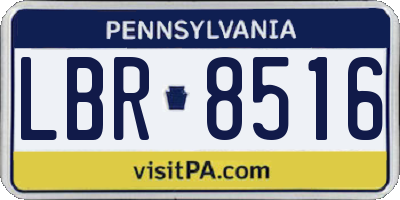 PA license plate LBR8516