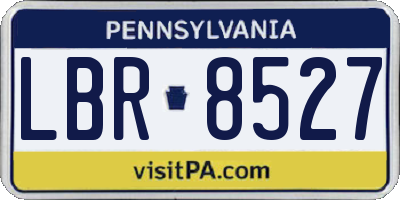 PA license plate LBR8527