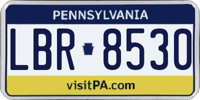 PA license plate LBR8530