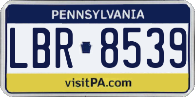 PA license plate LBR8539
