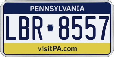 PA license plate LBR8557