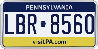 PA license plate LBR8560
