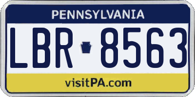 PA license plate LBR8563