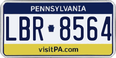 PA license plate LBR8564