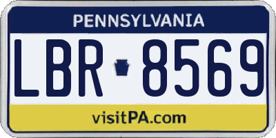 PA license plate LBR8569