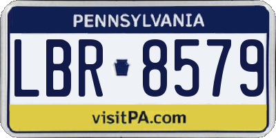PA license plate LBR8579
