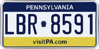 PA license plate LBR8591