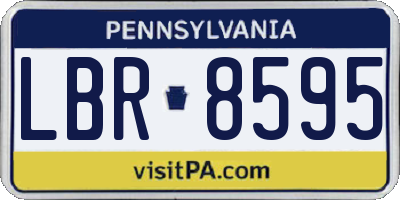 PA license plate LBR8595