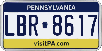 PA license plate LBR8617