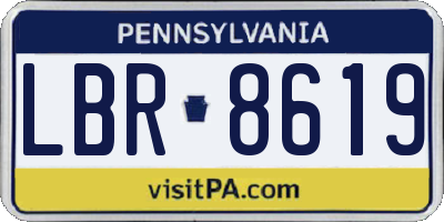 PA license plate LBR8619