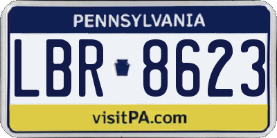 PA license plate LBR8623