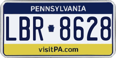 PA license plate LBR8628