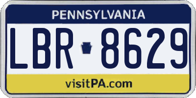 PA license plate LBR8629