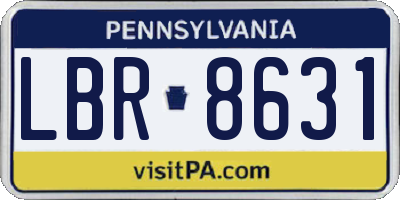PA license plate LBR8631