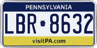 PA license plate LBR8632