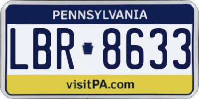 PA license plate LBR8633