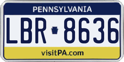 PA license plate LBR8636