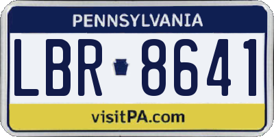 PA license plate LBR8641