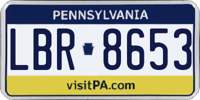 PA license plate LBR8653