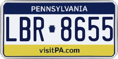 PA license plate LBR8655