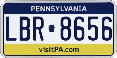 PA license plate LBR8656