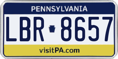 PA license plate LBR8657