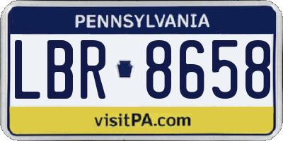 PA license plate LBR8658